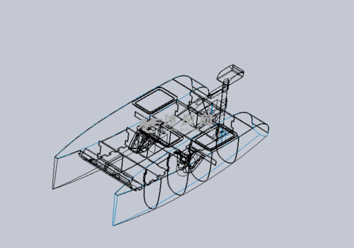 双体船设计模型设计 - 海洋船舶图纸 - 沐风网